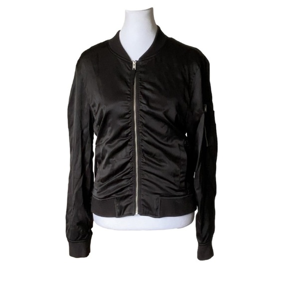 Lucky Brand Ruched Bomber Jacket - Picture 2 of 13